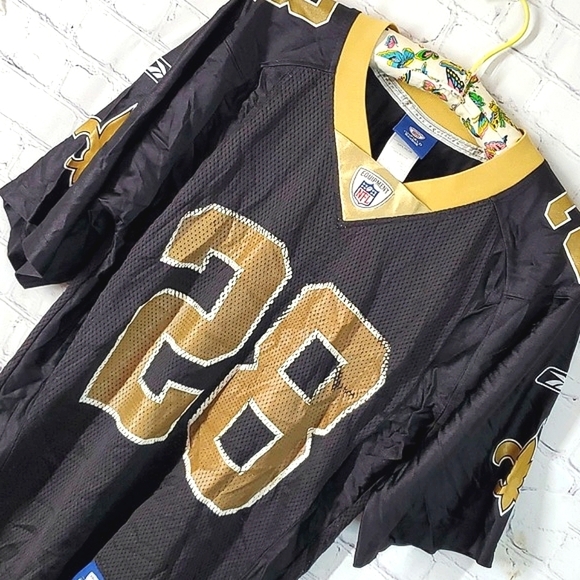 Vintage NFL Reebok Black & Gold Ingram New Orleans Saints 28 Jersey Mens Size S - Picture 5 of 17